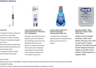 Crest+Oral-B iO Transformational Gum Health Electric Toothbrush System Product Details